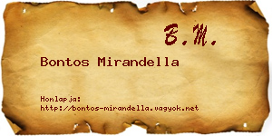 Bontos Mirandella névjegykártya